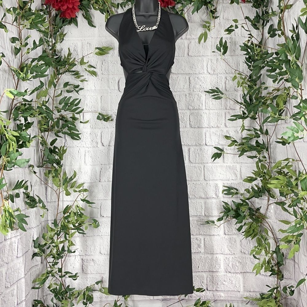 Women’s ShapeFx Sexy Black After 5 Affair Halter Backless Dress (14) CG02